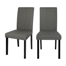 Set de 2 sillas de tela gris - Havane