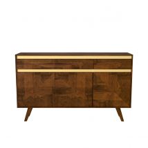 Aparador de madera con detalles dorados 3 puertas 3 cajones - Tripoli