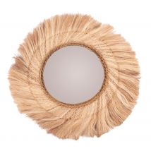 Espejo redondo ÿ 91 cm en material natural - Alaia