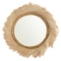 Miroir rond ∅ 70 cm en matière naturelle - Silas