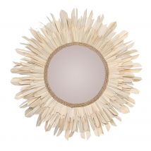 Miroir rond ∅ 90 cm en matière naturelle - Lova