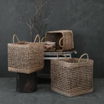 Cesta cuadrada tejida en fibra natural (juego de 3) - Scar