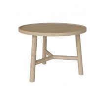 Mesa de centro redonda en madera de mindi D60cm - Paloma