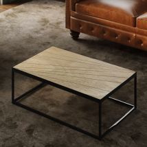 Table basse rectangulaire en bois et métal - Carlota