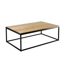 Table basse rectangulaire en bois et métal - Carlota