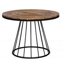 Mesa de comedor redonda de madera de cedro, 5 personas - Pralus