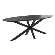 Mesa ovalada 6-8 personas en madera negra 220 cm - Sparo