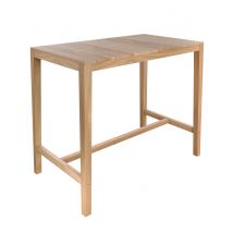Table de bar d'extérieur 120 cm en bois de teck massif - Tunga