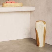 Jarrón decorativo en madera de suar H60 cm - Makkar
