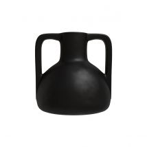 Vase noir en terre cuite H23cm - Solenn