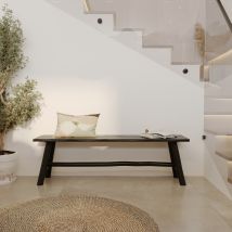 Banco negro de madera de mango 145 cm - Toxis