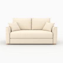 Sofá cama de 2 plazas en tela texturada beige - Olympe