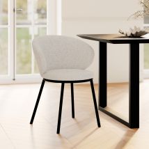 Chaise en tissu beige - Angèle - Rendez-Vous Déco