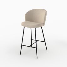 Silla de bar de tela boucle beige 66 cm - Groom