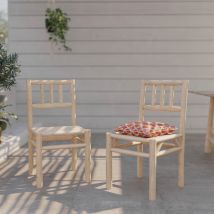 Chaise de jardin en teck massif et branche de teck (x2) - Morillo