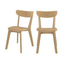 Chaise en bois clair (lot de 2) - Tabata