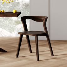 Chaise en bois d'hévéa foncé - Vega - Rendez-Vous Déco