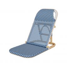 Chaise de plage bleu marine pliable en tissage synthétique - Favignana