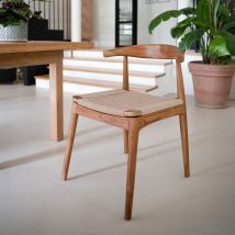 Silla de madera de teca y cuerda sintética - Java