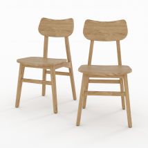 Conjunto de 2 sillas de madera maciza de mindi - Kawi