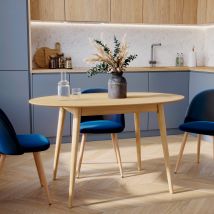 Mesa ovalada para 4 personas en madera clara 130 cm - Eddy