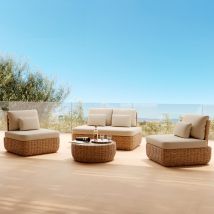 Salon de jardin 4 personnes en rotin synthétique - Salons de jardin / extérieur, Maison bohème - Sky, Rendez-Vous Déco