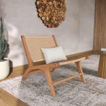 Sillón Kilka de madera de teca y cuerda de loom - Kilka