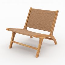 Fauteuil Kilka en bois de teck et cordage en loom - Kilka