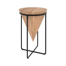 Mesita de madera de acacia y metal D41 cm - Mafana