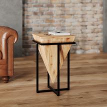 Mesita de madera de acacia y metal - Shanghai