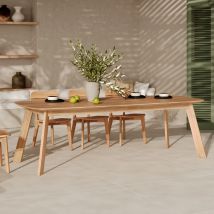 Table de jardin en bois de teck recyclé 10 personnes - Tables de jardin / extérieur, Maison bohème - Lumo, Rendez-Vous Déco