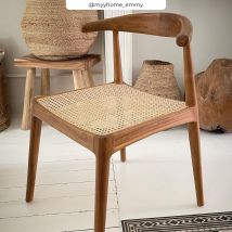 Silla de teca y ratán - Java