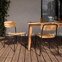Set de 2 sillas de jardín de madera - Taya
