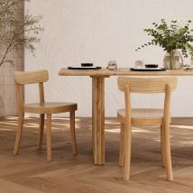 Set de 2 sillas de madera clara - Keno