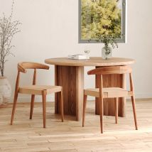 Set de 2 sillas en madera de teca y cuerda trenzada tipo loom - Alia