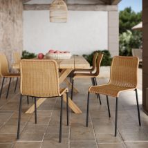 Set de 2 sillas de exterior en resina natural tejida - Sirivara