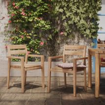 Chaise de jardin en bois de teck (lot de 2) - Lucia