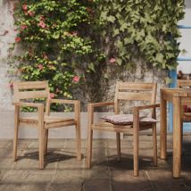 Lot de 2 chaises de jardin en bois de teck - Lucia