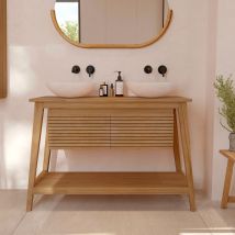Muebles de baño de madera de teca de 120 cm - César