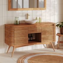 Mueble de baño de madera de teca de 140 cm - Auguste