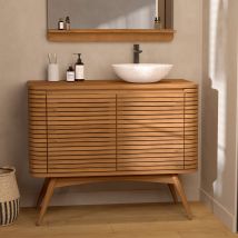 Mueble de baño de madera de teca de 100 cm - Auguste