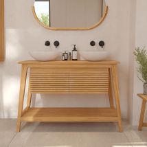 Muebles de baño de madera de teca de 120 cm - César
