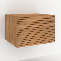 Mueble de baño colgado de madera de teca 60 cm - Raye