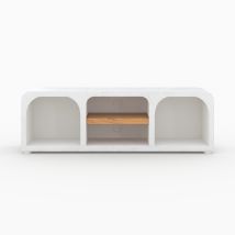 Meuble TV en béton blanc cassé 140 cm - Fira