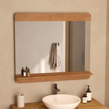 Espejo de baño rectangular con estante - Nymphea