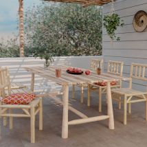 Table de jardin 220 cm en branche de teck - Morillo