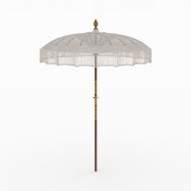 Sombrilla de madera de coco y macramé - Fakélé