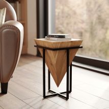 Asiento pequeño de madera de acacia y metal - Shanghai