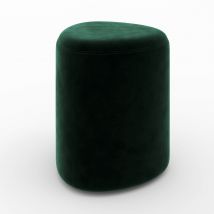 Puf triangular en terciopelo verde - Emmy