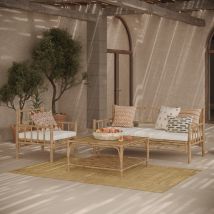 Salon de jardin 4 personnes en bambou - Vadella